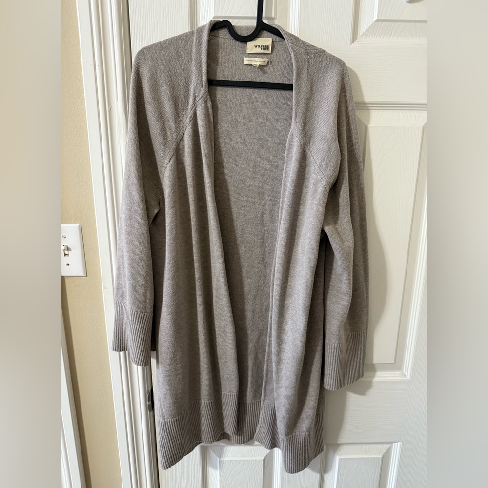 Wilfred Free Merino Wool/Cotton Open-Front Cardigan Size Medium